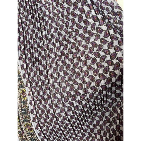 Women's Peasant Style Paisley Print Midi Skirt Stretchy - Picture 5 of 9